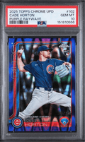 Graded 2025 Topps Chrome Update Cade Horton #102 Purple Raywave /250 Rookie RC Baseball Card PSA 10 Gem Mint