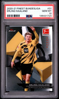 Graded 2020 Topps Finest Bundesliga Erling Haaland #31 Soccer Card PSA 10 Gem Mint