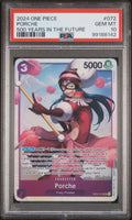 Graded 2024 One Piece EN Porche #072 500 Years in the Future Trading Card Game PSA 10 Gem Mint