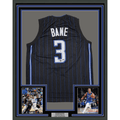 Framed Autographed/Signed Desmond Bane 35x39 Orlando Black Pinstripe Basketball Jersey Beckett BAS COA