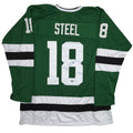 Autographed/Signed Sam Steel Dallas Green Hockey Jersey Beckett BAS COA