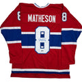 Autographed/Signed Mike Matheson Montreal Red Hockey Jersey Beckett BAS COA