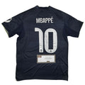 Autographed/Signed Kylian Mbappe Real Madrid Navy Blue Soccer Jersey Panini Authentic COA