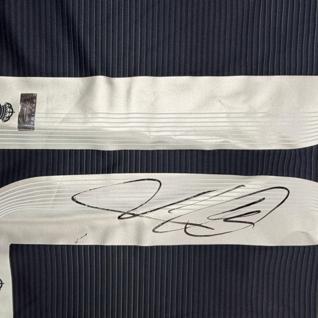 Autographed/Signed Kylian Mbappe Real Madrid Navy Blue Soccer Jersey Panini Authentic COA