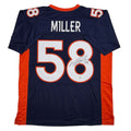 Autographed/Signed Von Miller Denver Blue Football Jersey Beckett BAS COA