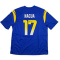 Autographed/Signed Puka Nacua #17 Los Angeles LA Rams Blue Authentic Nike Rookie Football Jersey Fanatics COA