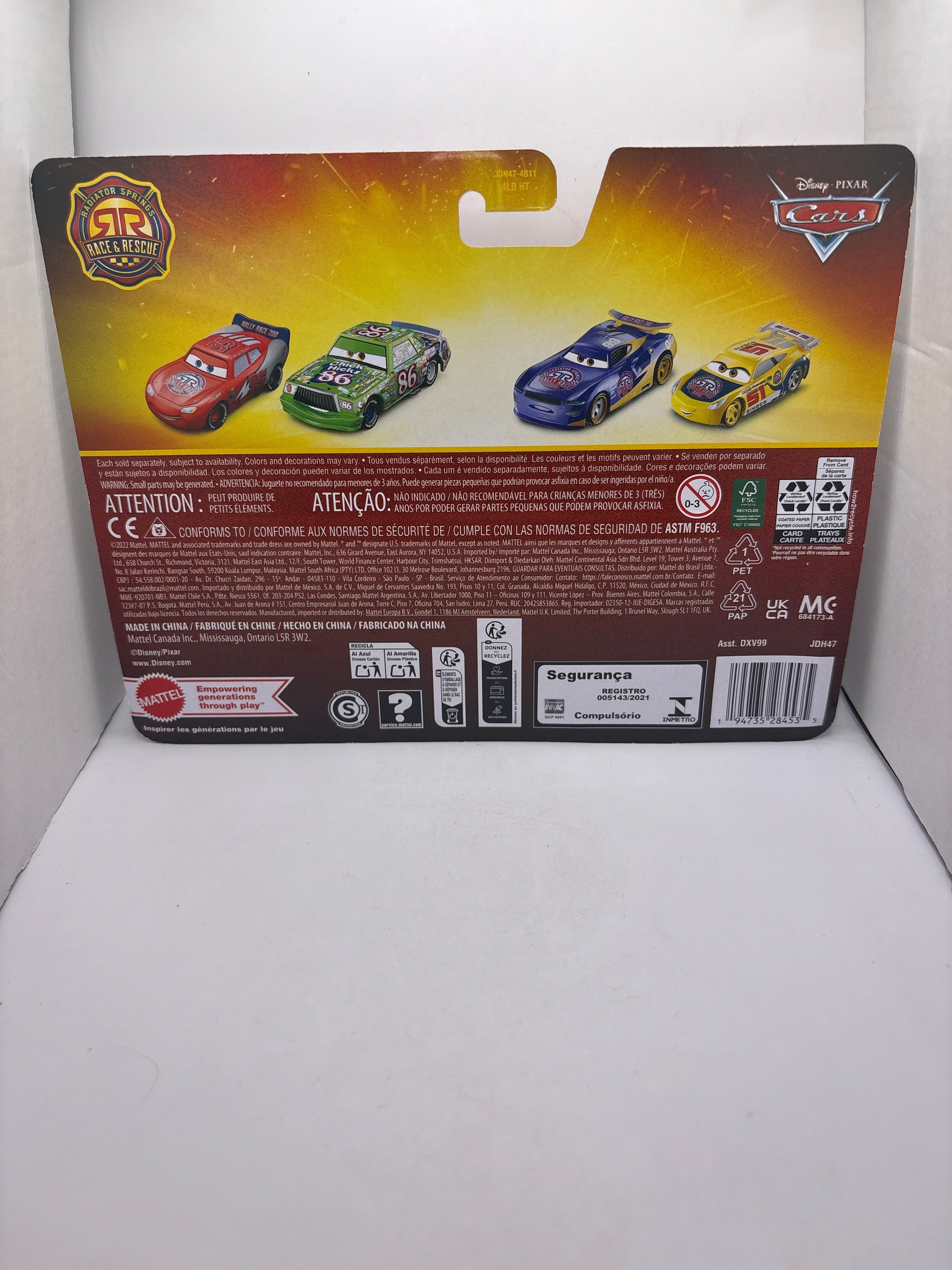 Disney Pixar Cars Lightning McQueen Chick Hicks Diecast multi color