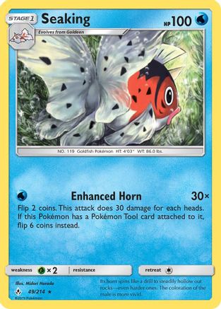 Seaking 049/214 - SM  Unbroken Bonds Reverse Holofoil