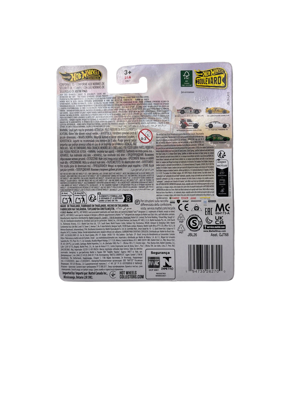 Hot Wheels Mitsubishi Pajero Evolution Diecast white