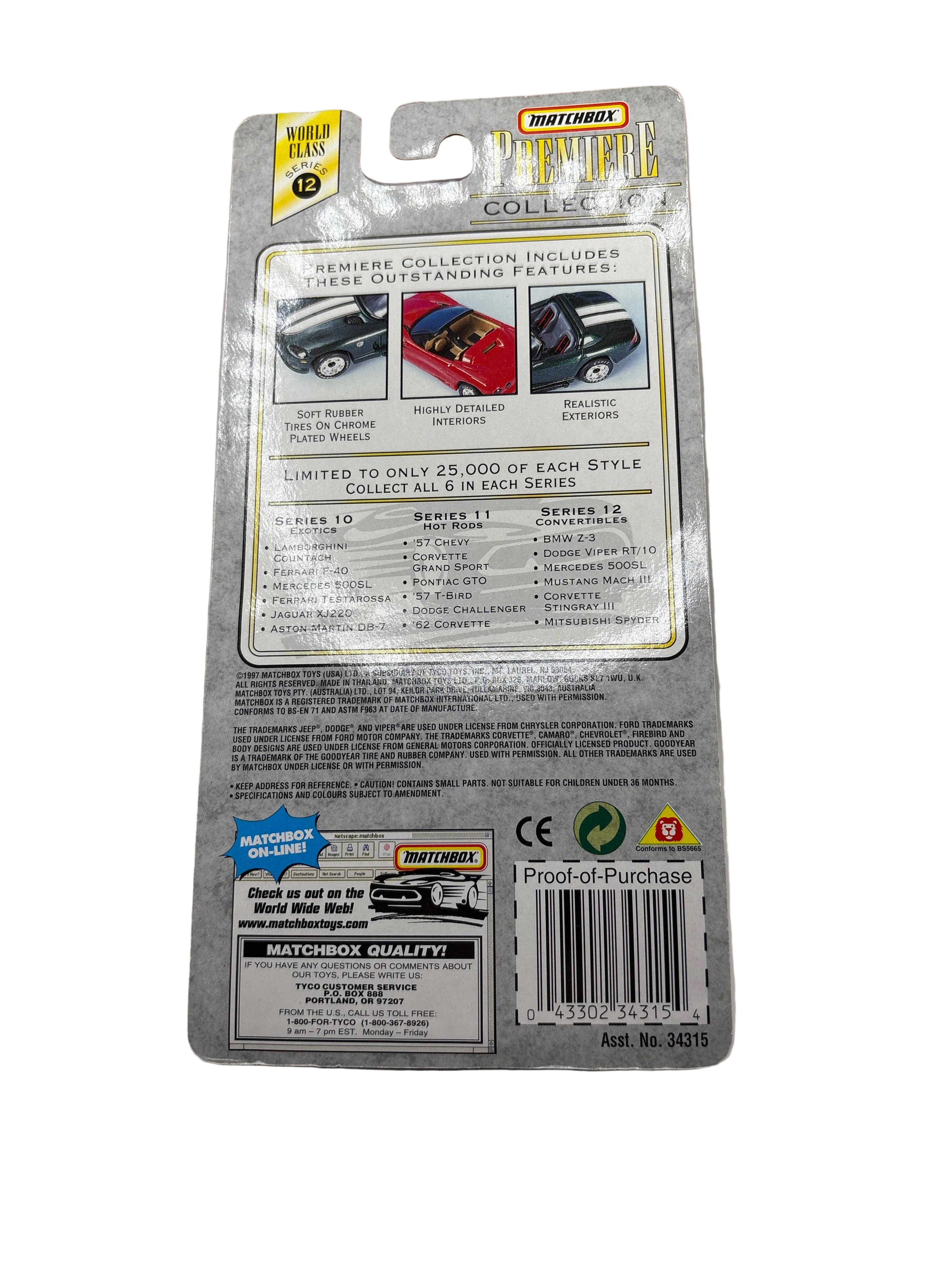 Matchbox Mitsubishi Spyder Diecast yellow
