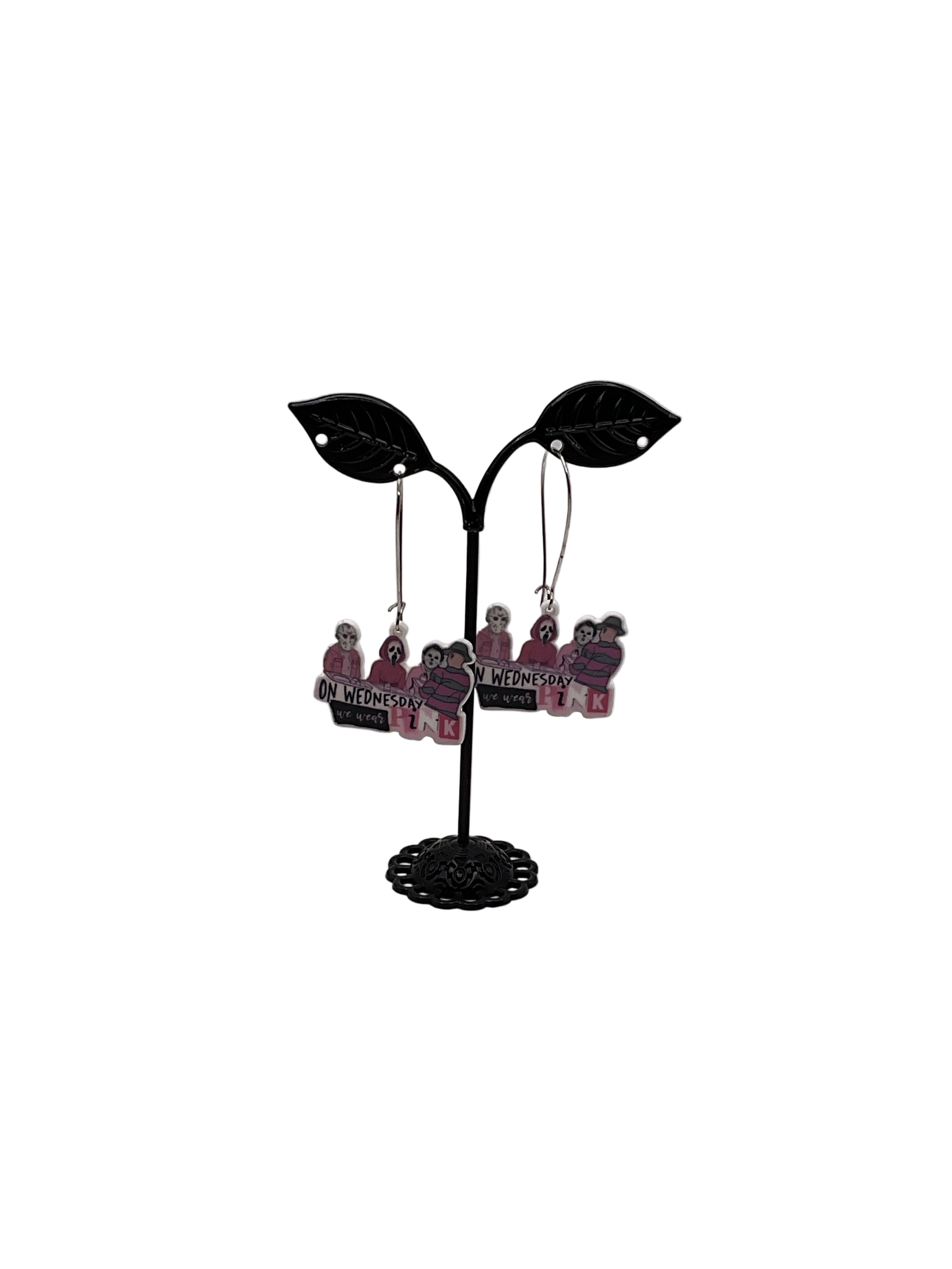 HORROR OCTOBER AWARENESS EARRINGS