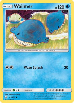 Wailmer 045/236 - SM  Cosmic Eclipse Reverse Holofoil