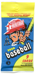 2020 Topps Heritage Baseball Retail Pack (9 Cards)
