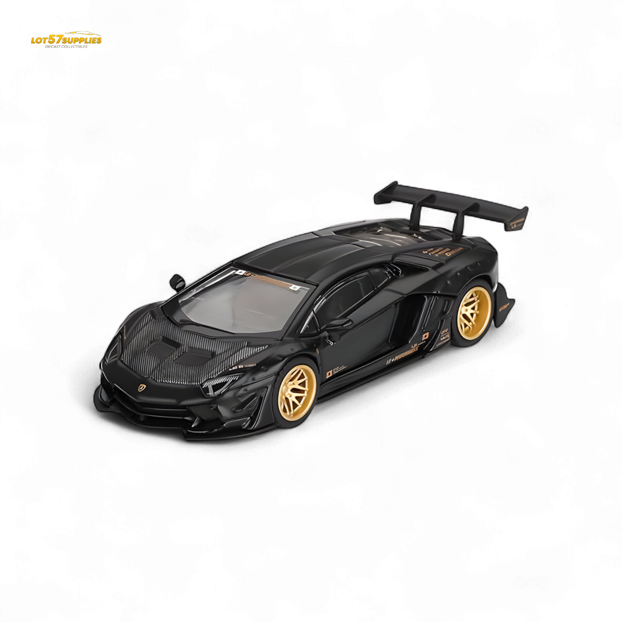 Mini-GT LB WORKS Lamborghini Aventador Matte Black 1:64