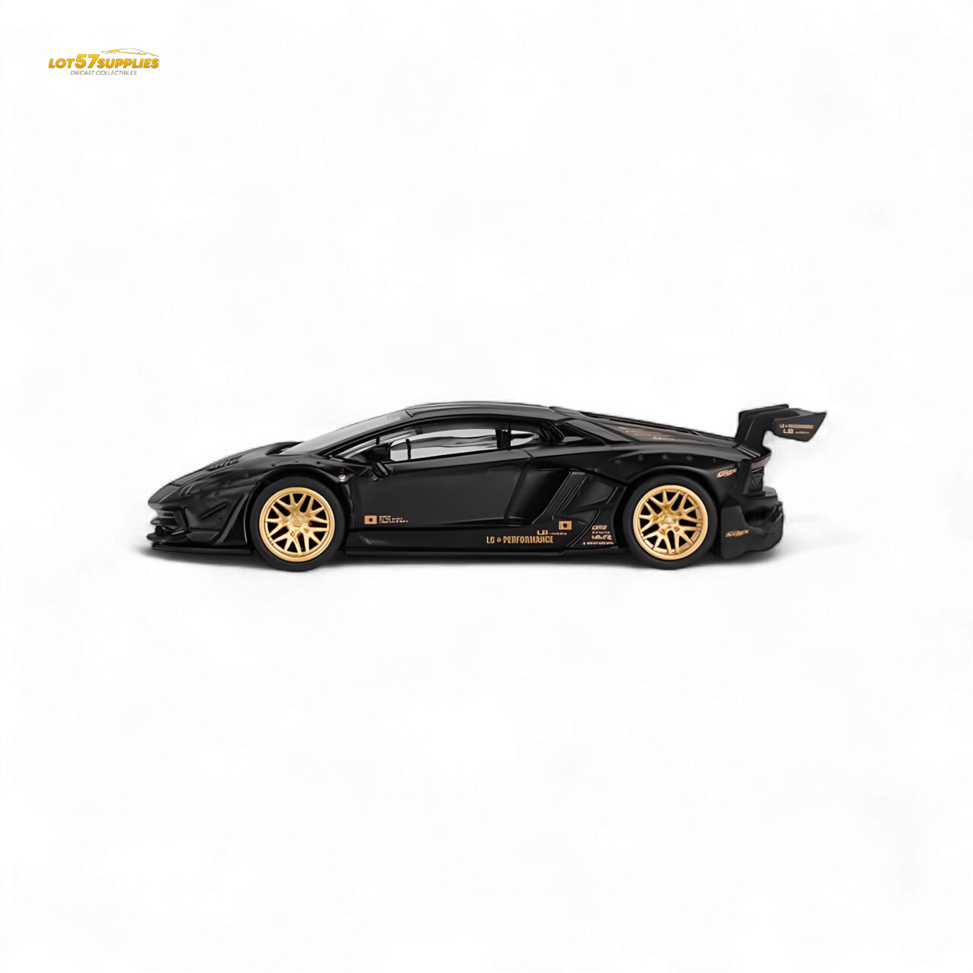 Mini-GT LB WORKS Lamborghini Aventador Matte Black 1:64