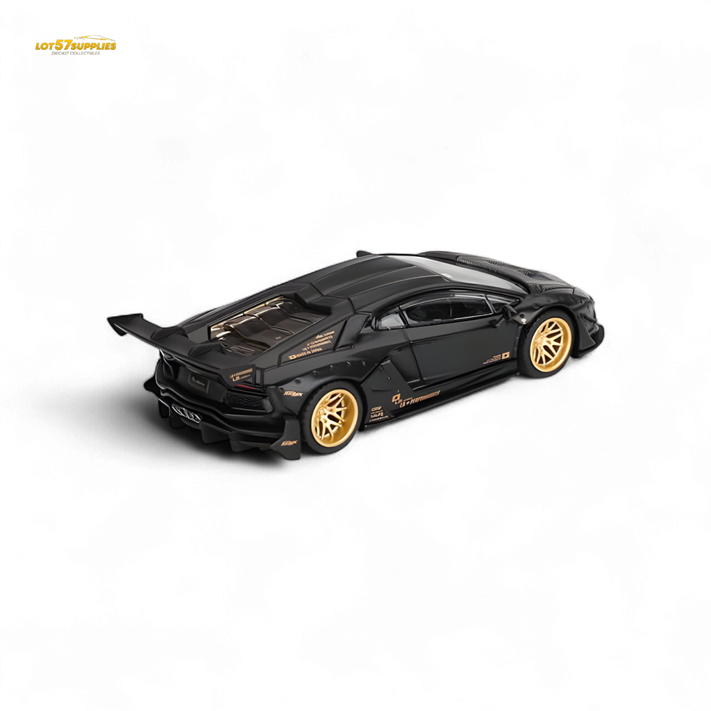 Mini-GT LB WORKS Lamborghini Aventador Matte Black 1:64
