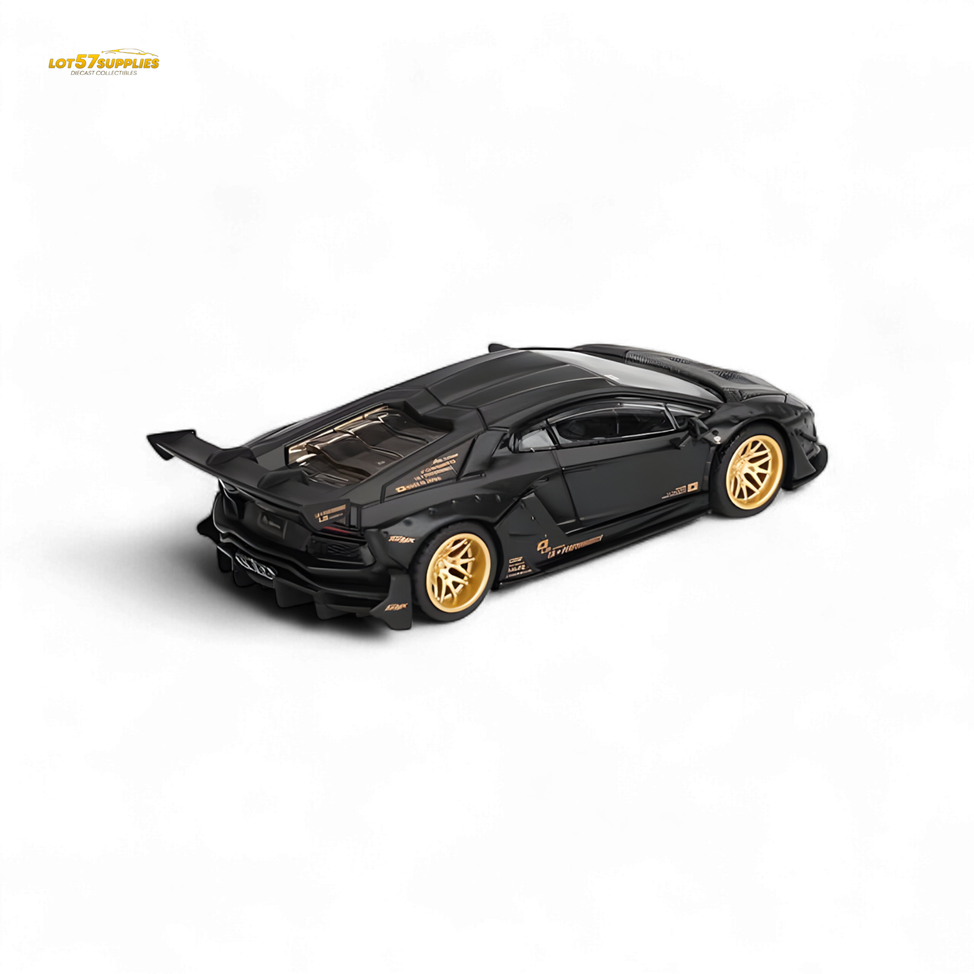 Mini-GT LB WORKS Lamborghini Aventador Matte Black 1:64