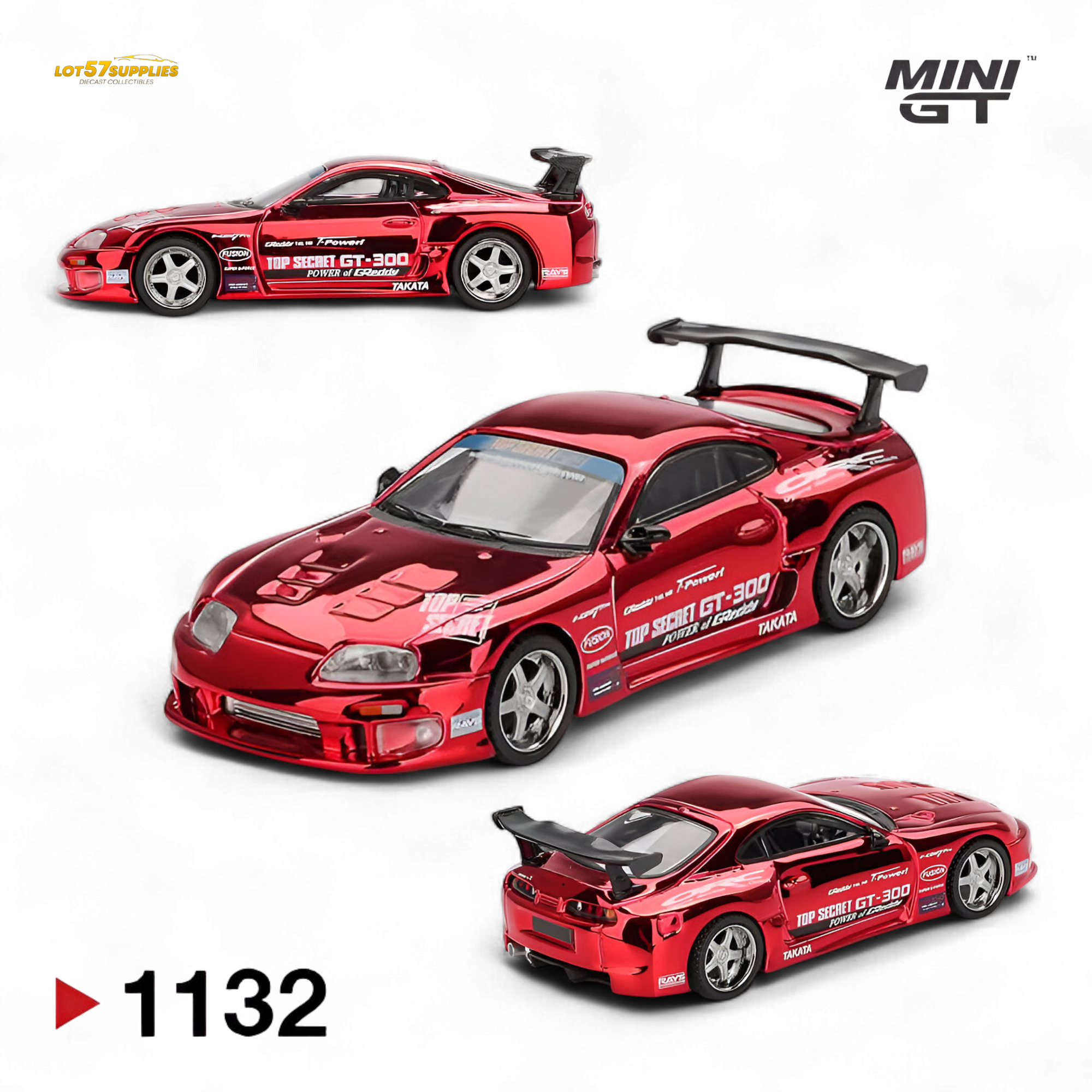 (Pre-Order) Mini GT Toyota Supra A80 Top Secret GT-300 1:64