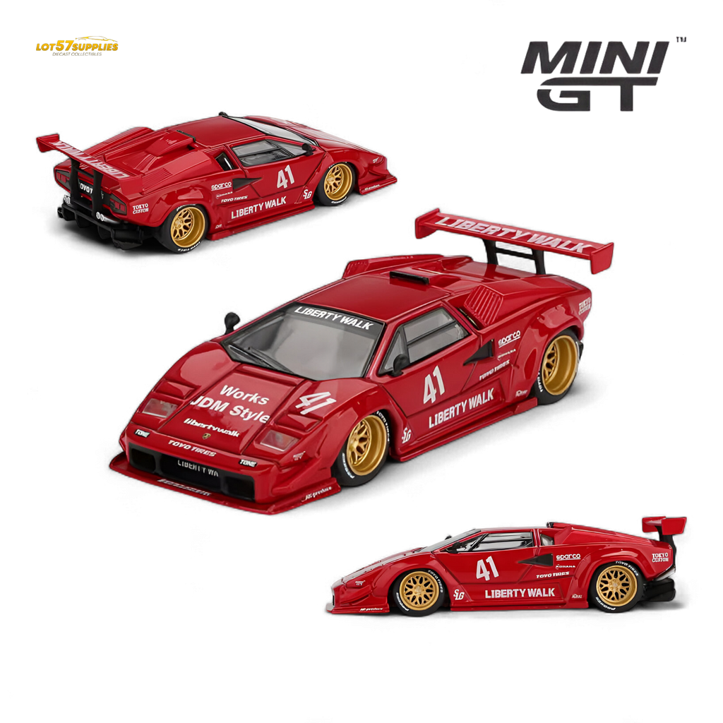 MiniGT Lamborghini Countach LB-WORKS Red 1:64