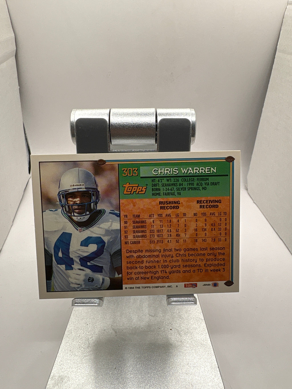Topps Chris Warren
