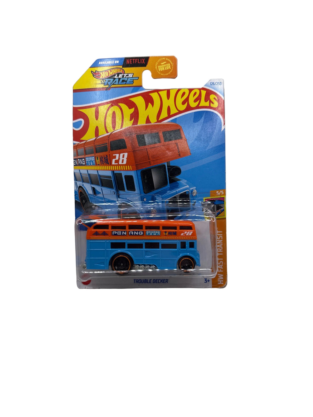 Hot Wheels Trouble Decker Diecast blue
