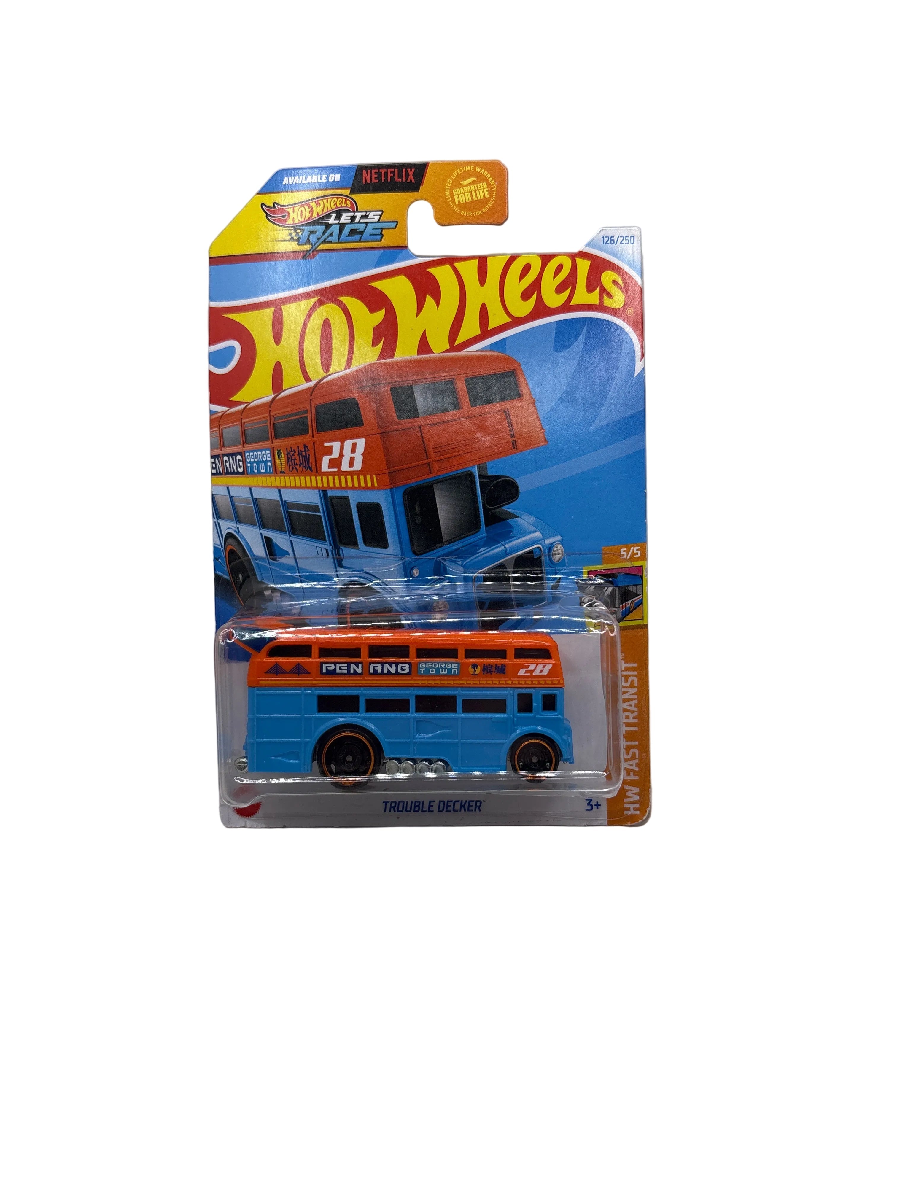 Hot Wheels Trouble Decker Diecast blue