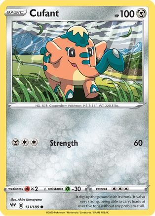 Cufant 131/189 - SWSH03 Darkness Ablaze Reverse Holofoil