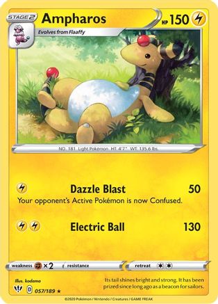 Ampharos 057/189 - SWSH03 Darkness Ablaze