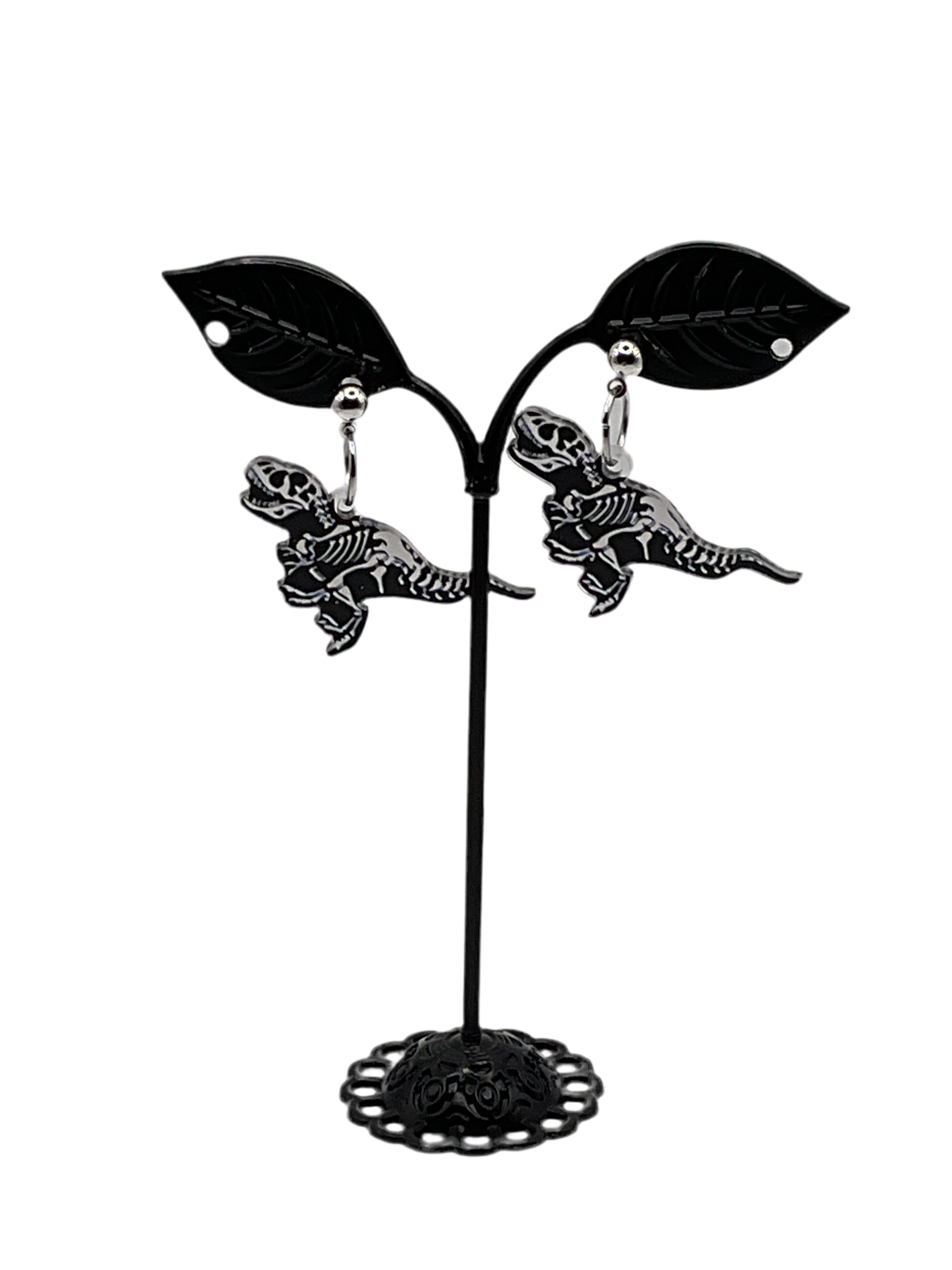 Skeletal T-Rex Earrings
