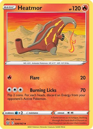 Heatmor 026/163 - SWSH05 Battle Styles Reverse Holofoil