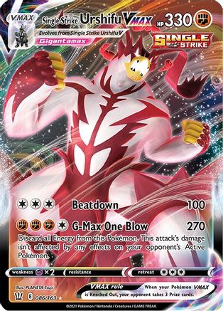 Single Strike Urshifu VMAX 086/163 - SWSH05 Battle Styles Holofoil