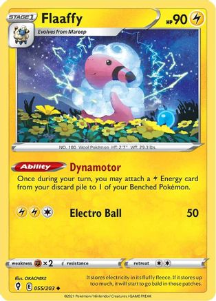 Flaaffy 055/203 - SWSH07 Evolving Skies Reverse Holofoil