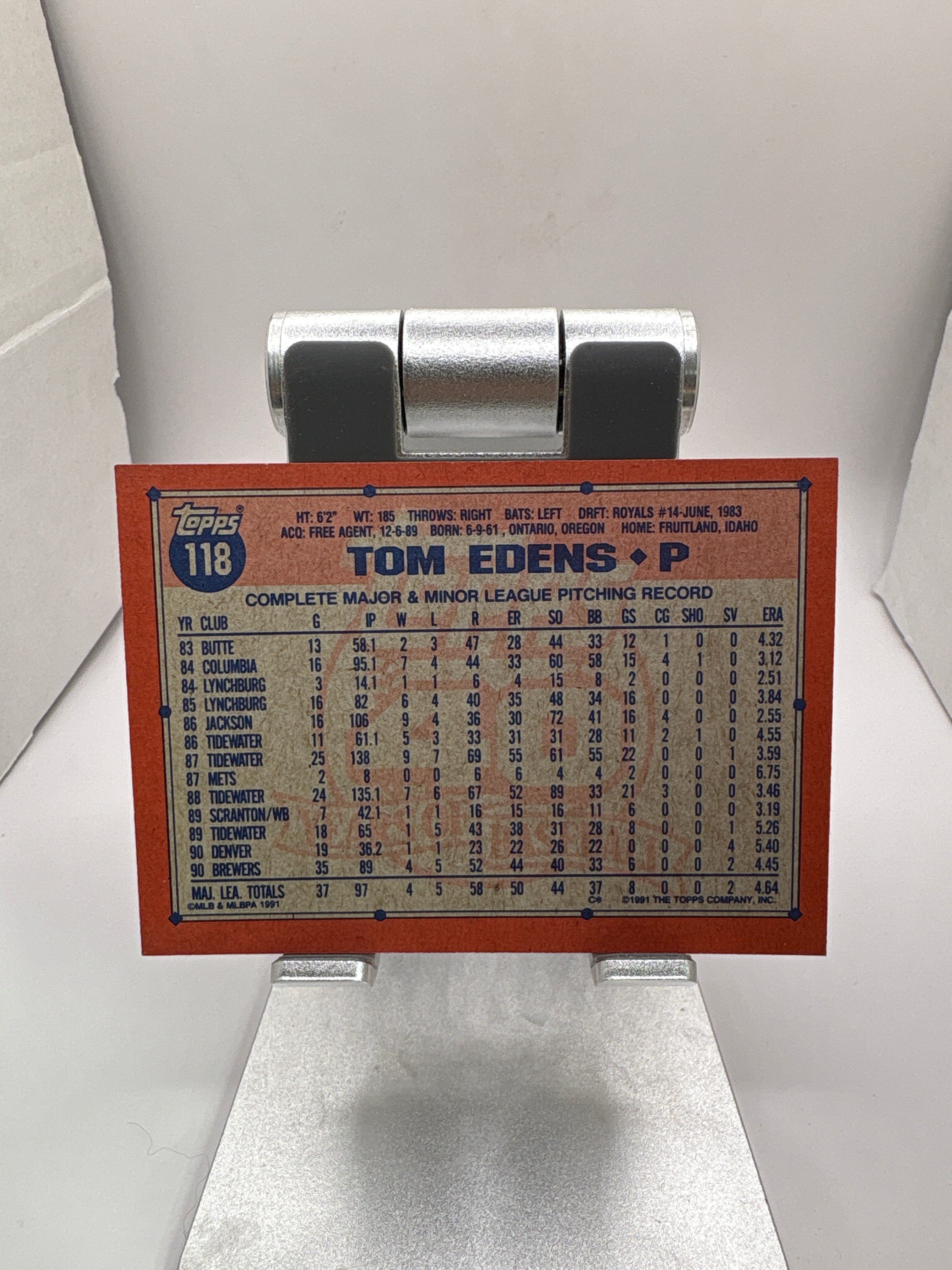 Topps Tom Edens