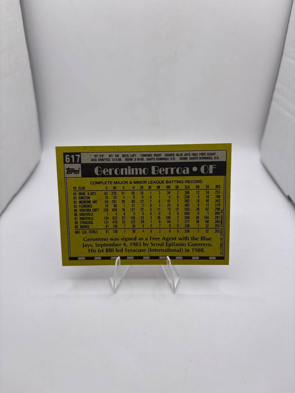 Topps Geronimo Berroa