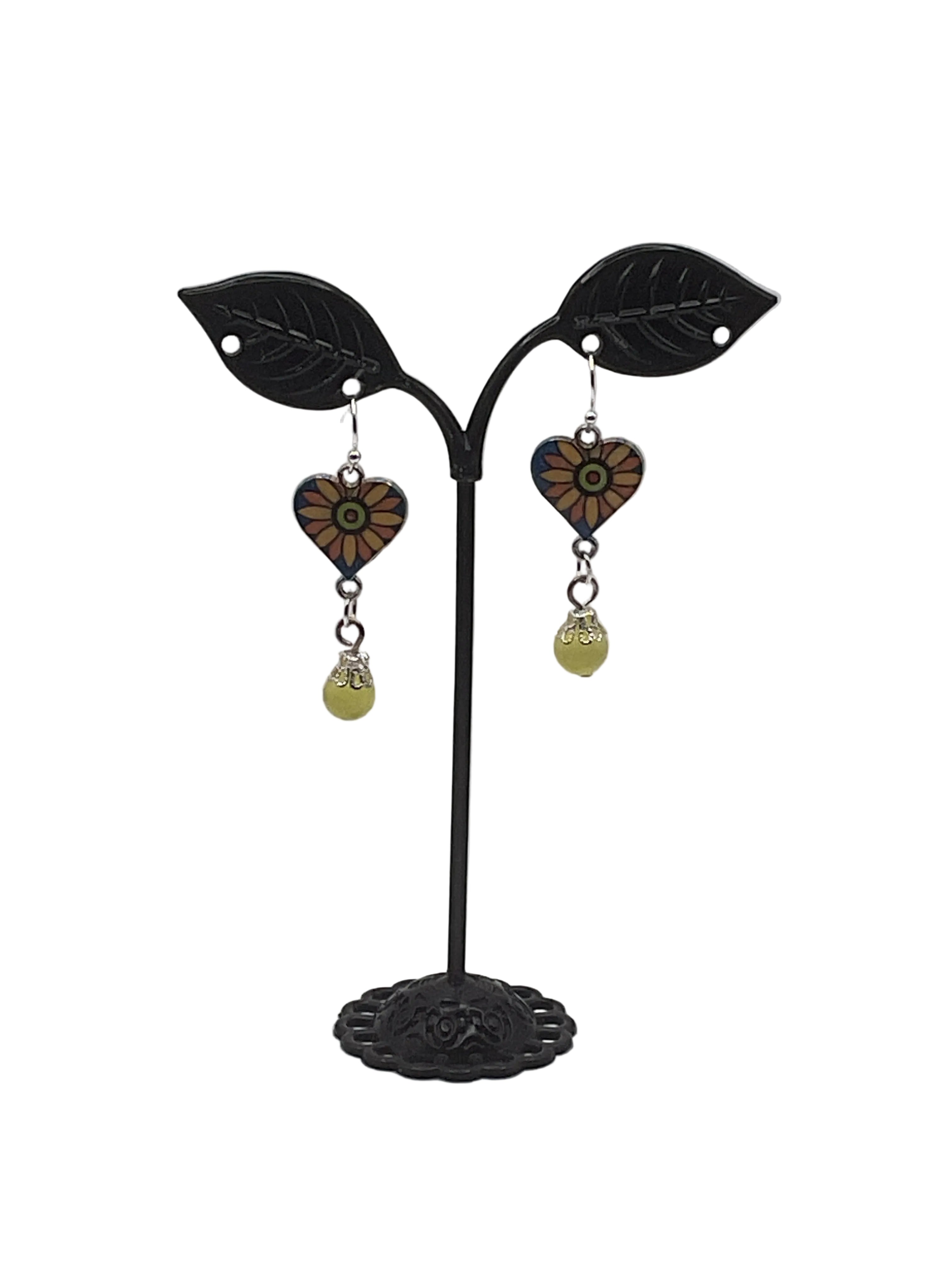 Dangling Heart and Charm Earrings