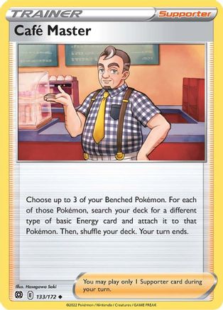 Cafe Master 133/172 - SWSH09 Brilliant Stars Reverse Holofoil
