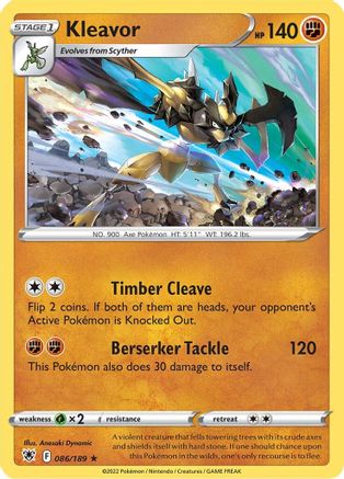 Kleavor 086/189 - SWSH10 Astral Radiance Reverse Holofoil