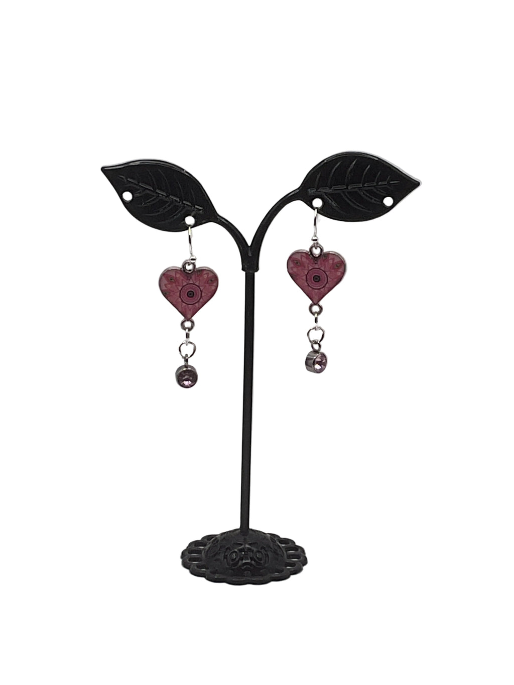 Dangling Heart and Charm Earrings