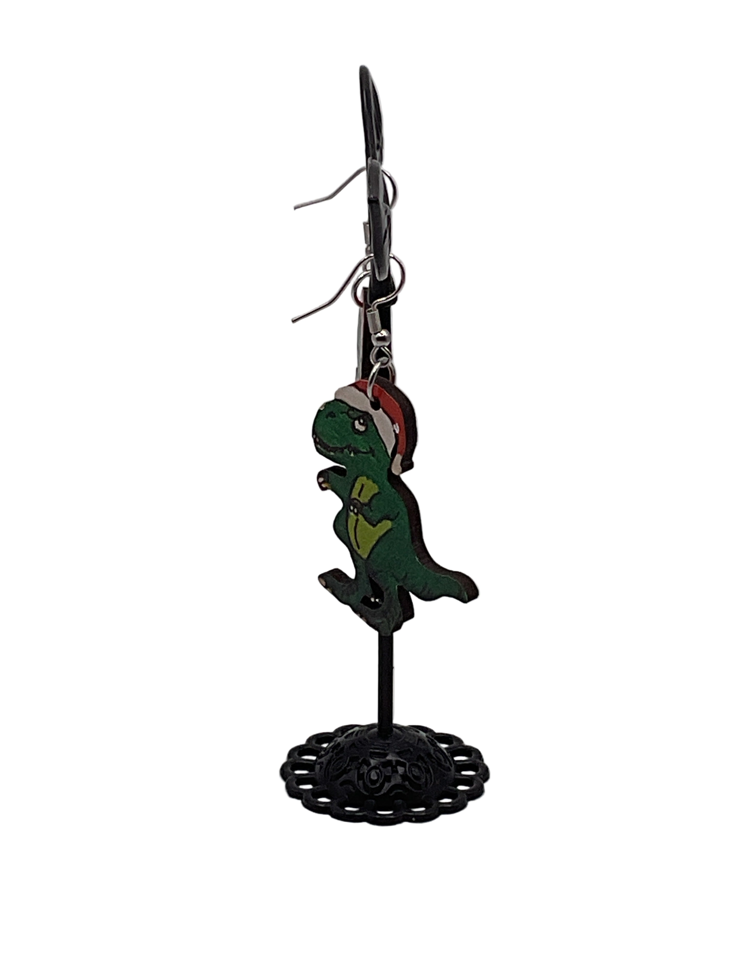 Christmas Dino Earrings