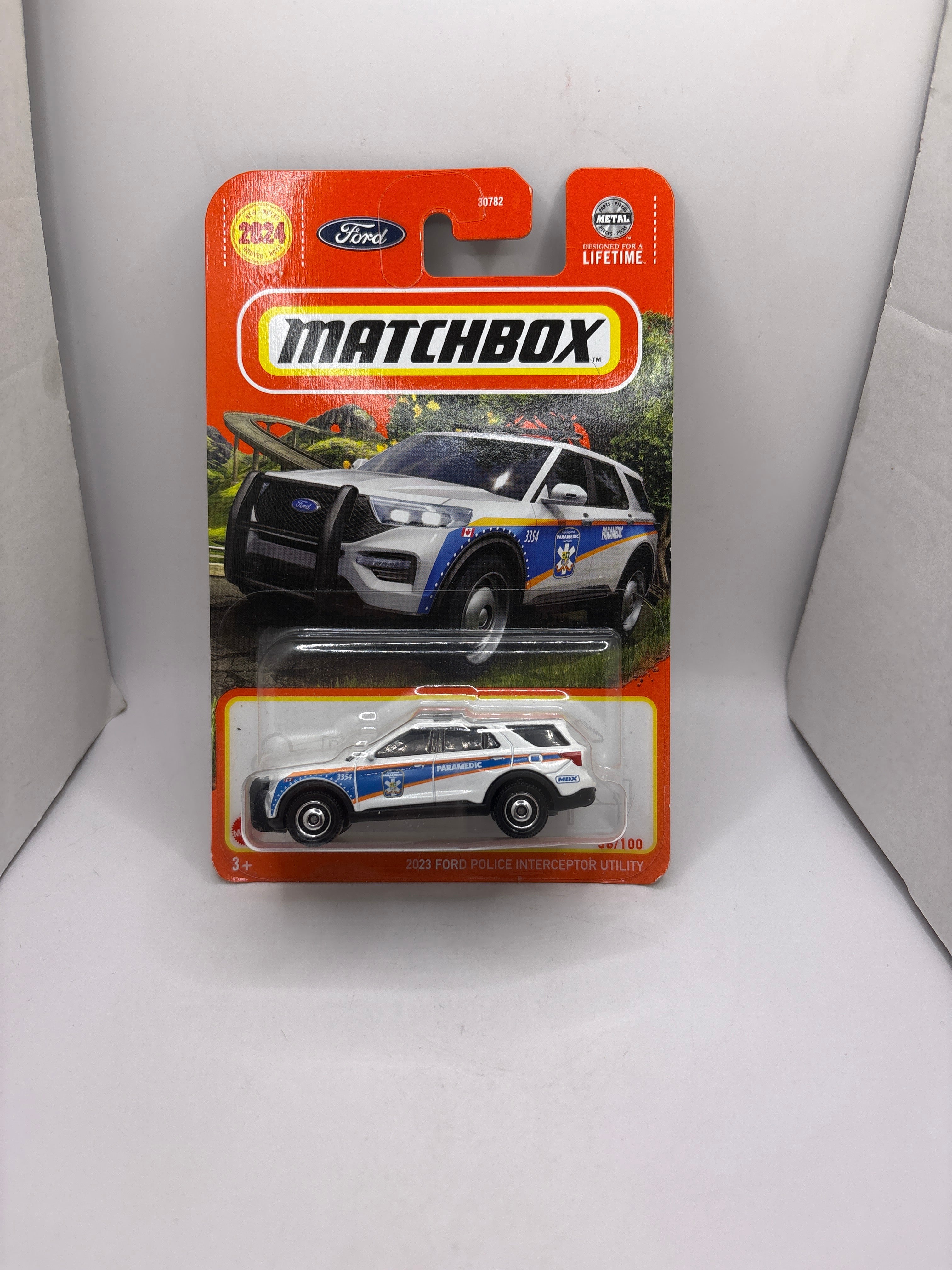 Matchbox 2023 Ford Police Interceptor Utility Diecast white
