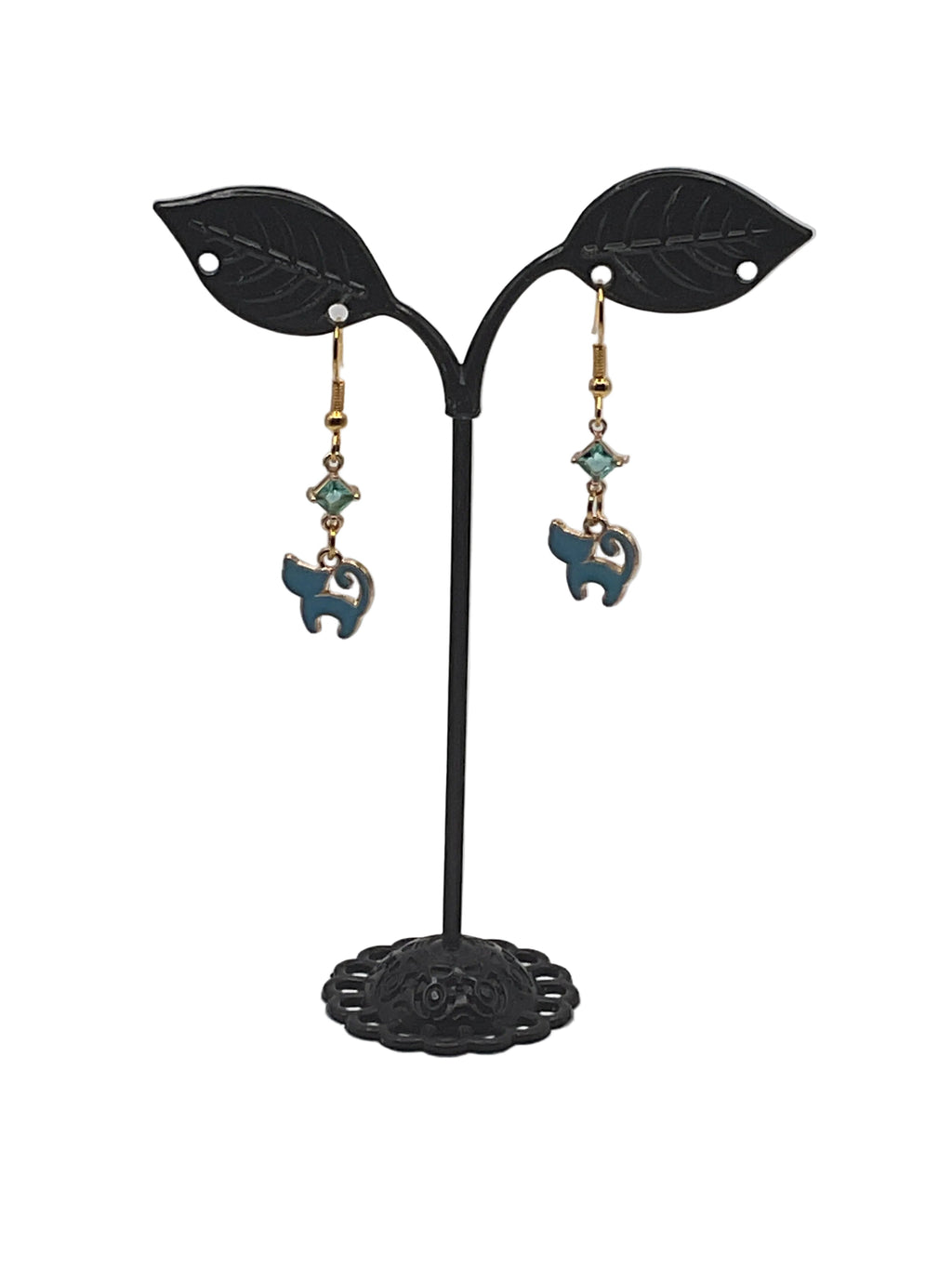 Kitties,Crosses  and Crystal  Earrings