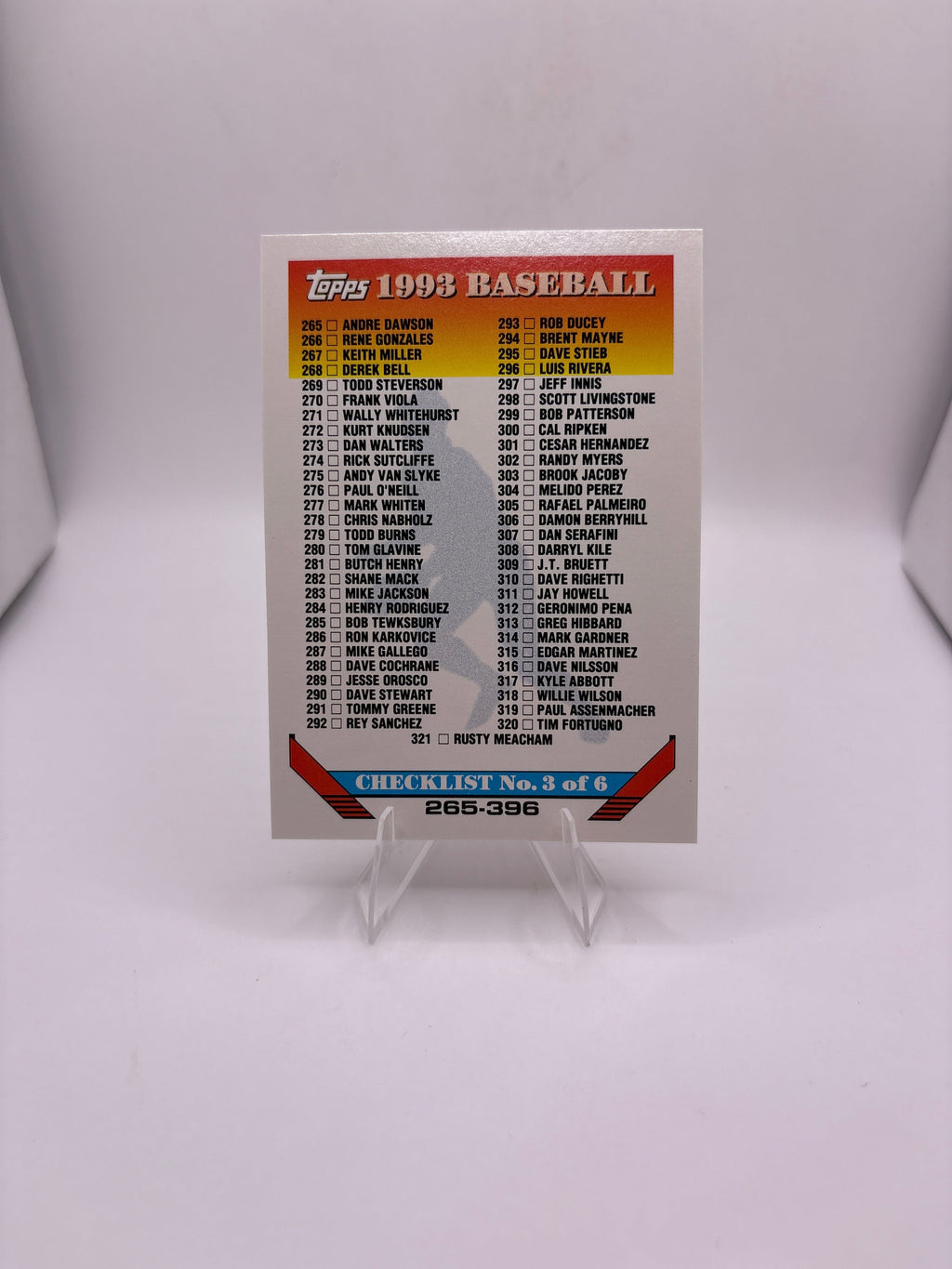 Topps Checklist No. 3