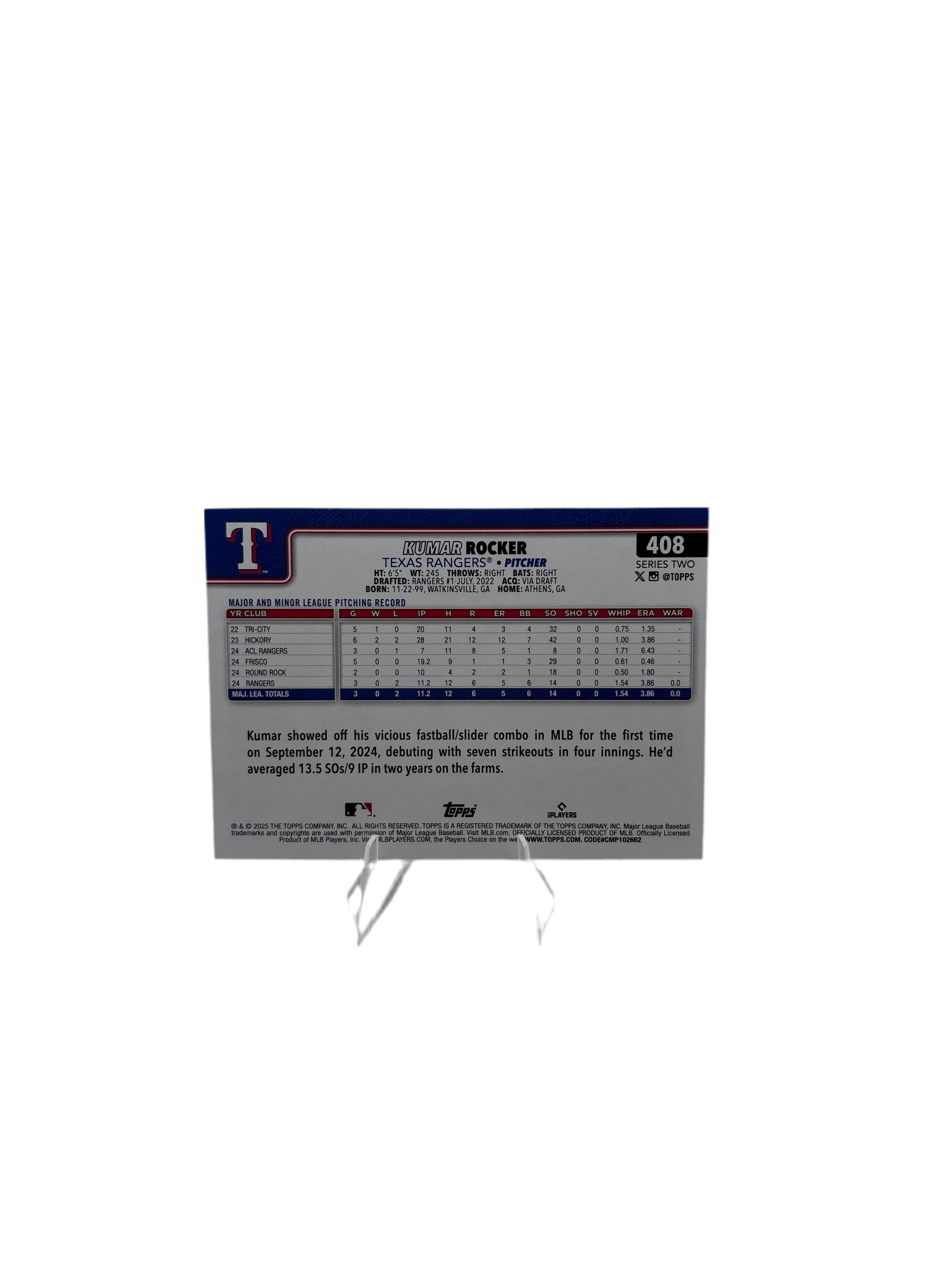 Topps Kumar Rocker