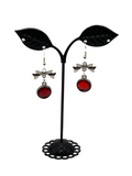 Red Circle Earrings