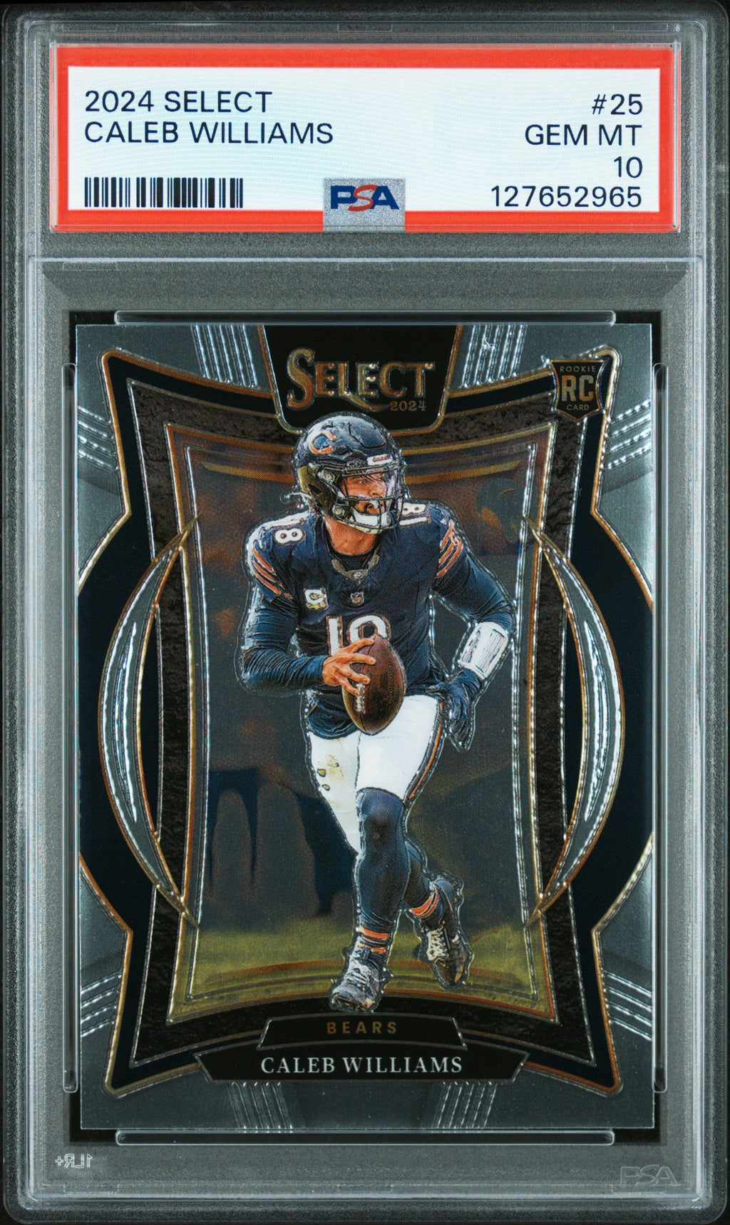 Graded 2024 Panini Select Caleb Williams #25 Rookie RC Football Card PSA 10 Gem Mint