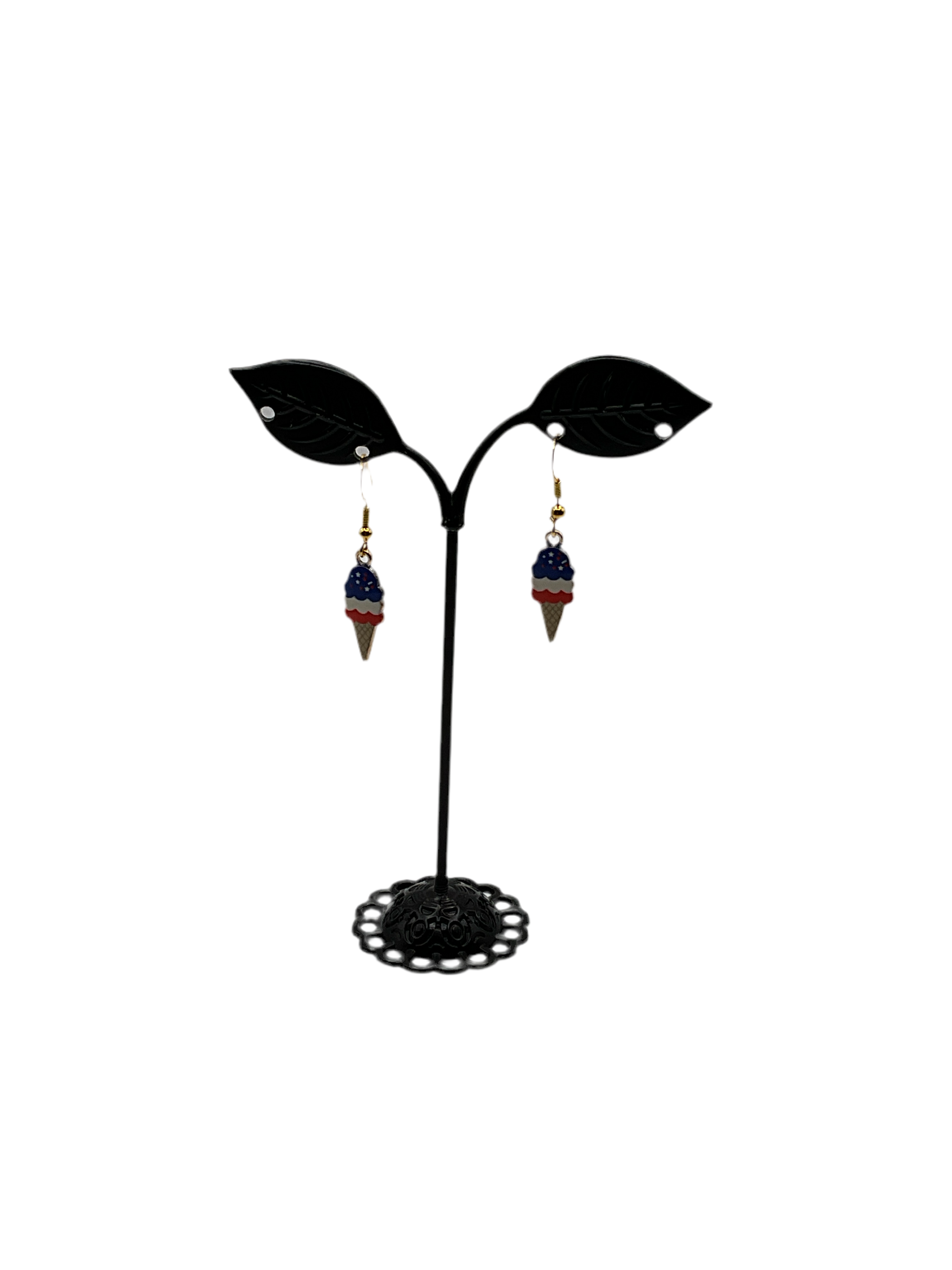 Americana Ice Cream Cone Earrings
