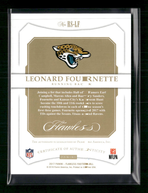 2017 Panini Flawless Rookie Signatures Ruby Leonard Fournette #/10 #RS-LF
