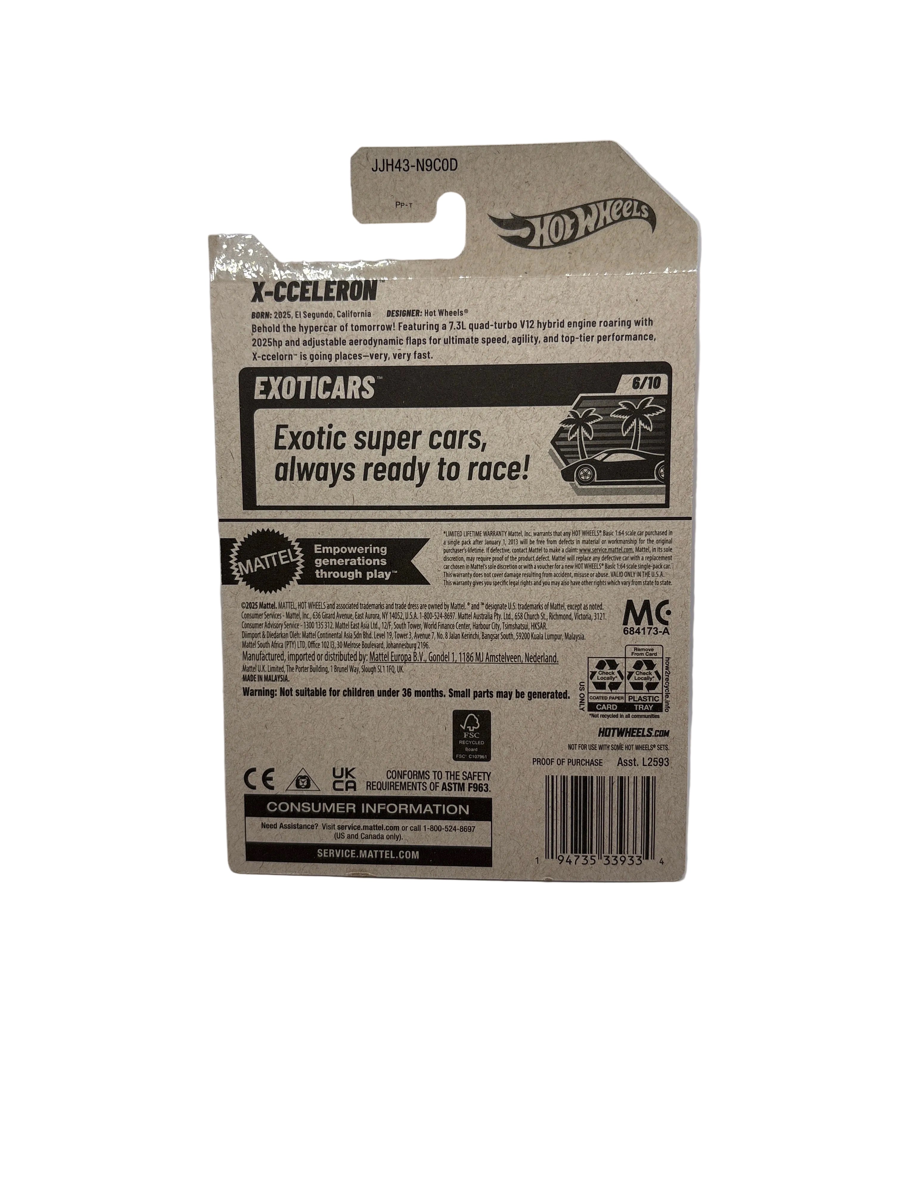 Hot Wheels X-Cceleron Diecast white