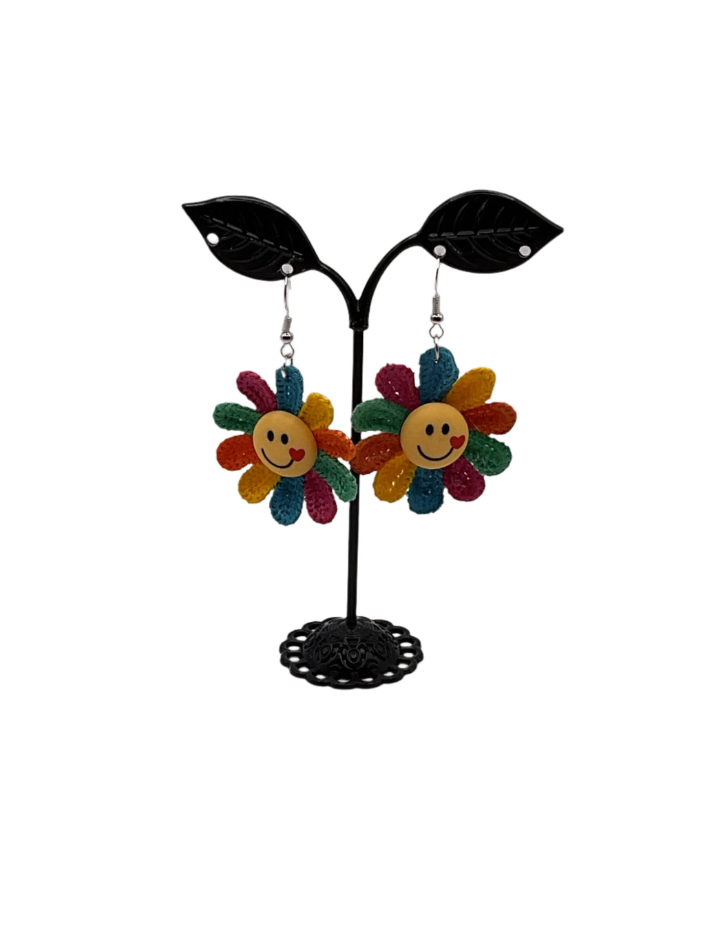 Happy Face Flower Earrings