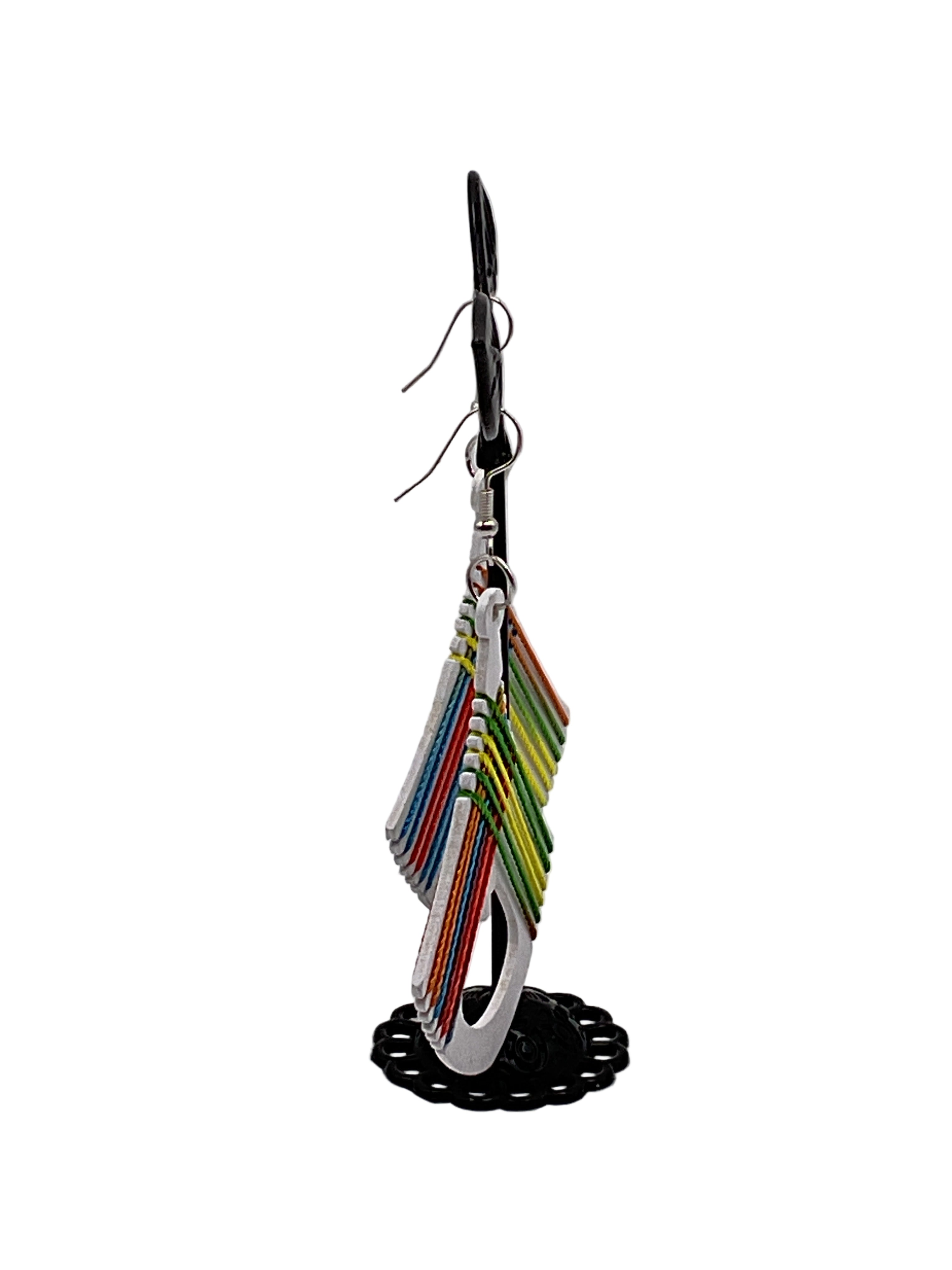 Multicolored thread earrings